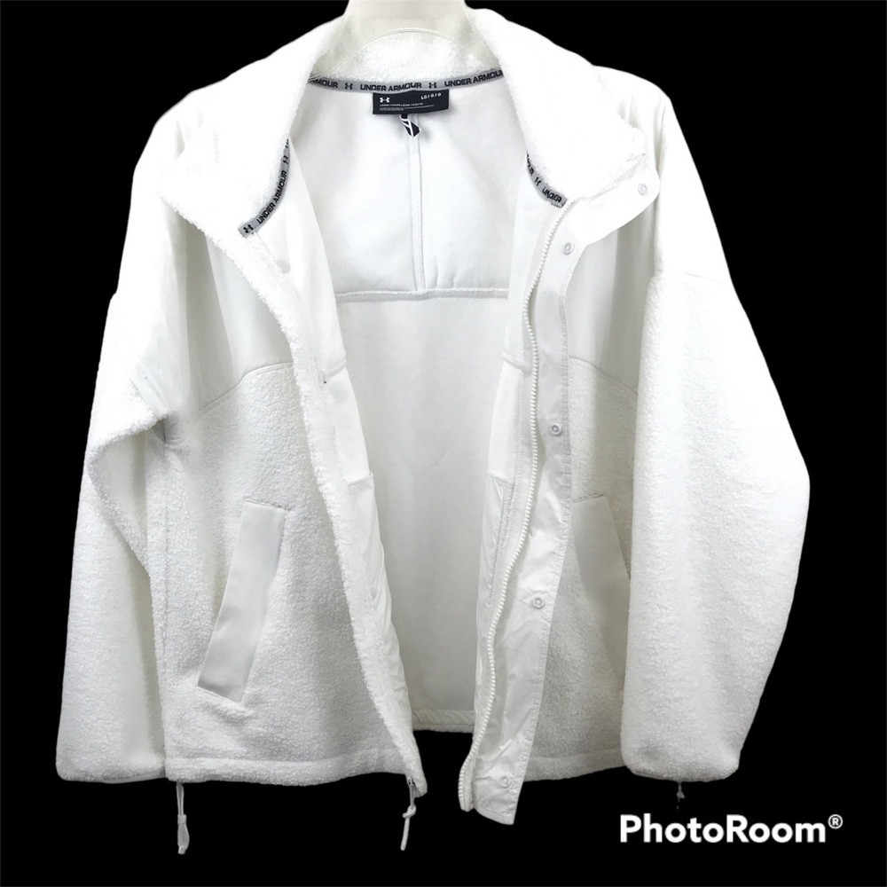 Under Armour Women's Mission Boucle Full-Zip Jacket 1366051-112 - Onyx White LG